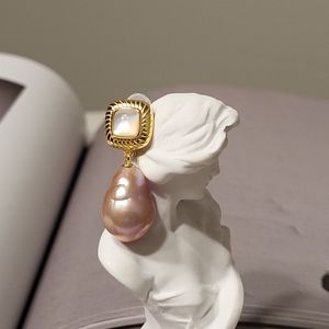 Vintage Earrings, Baroque Pearl Earrings, Wedding Earrings, Elegant Earrings